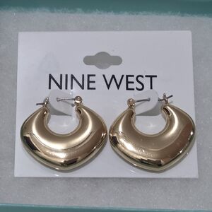 Nine West Gold-Tone Crescent Earrings